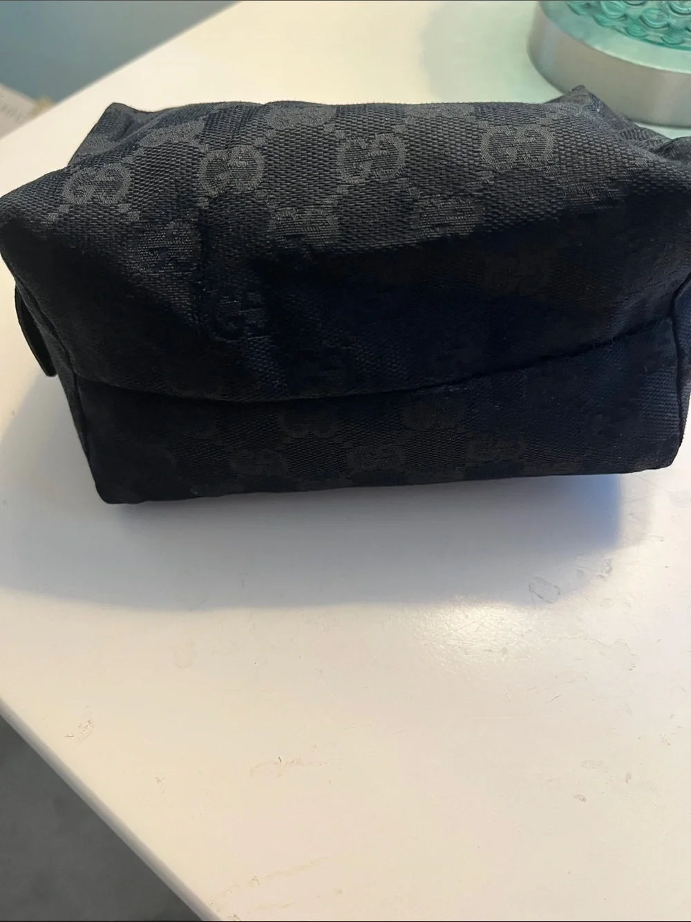 Vintage Gucci cloth cosmetic bag and Saks Fifth Ave  shopping bag
